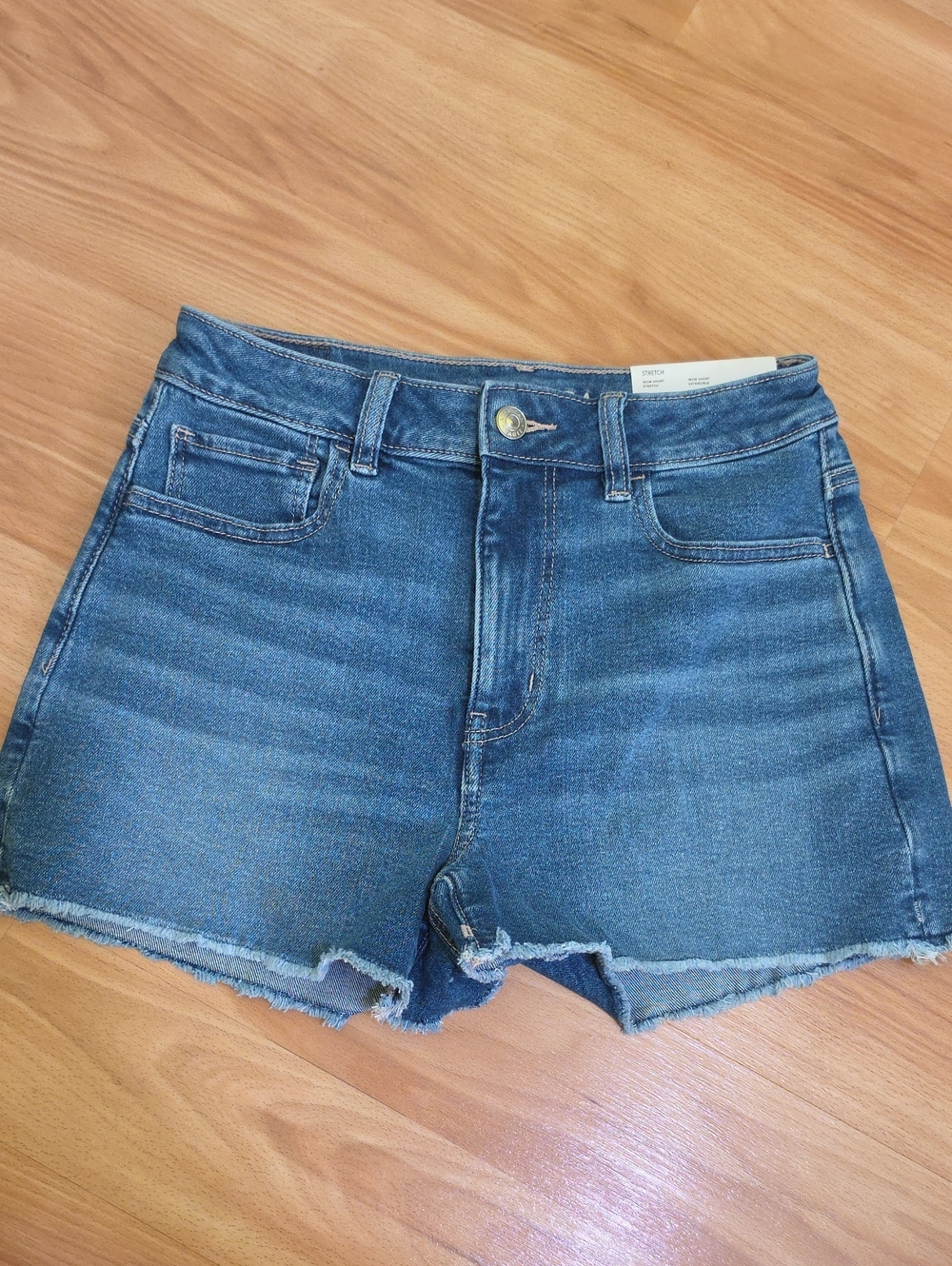 American Eagle Outfitters Blue Denim Cutoff Mom Shorts